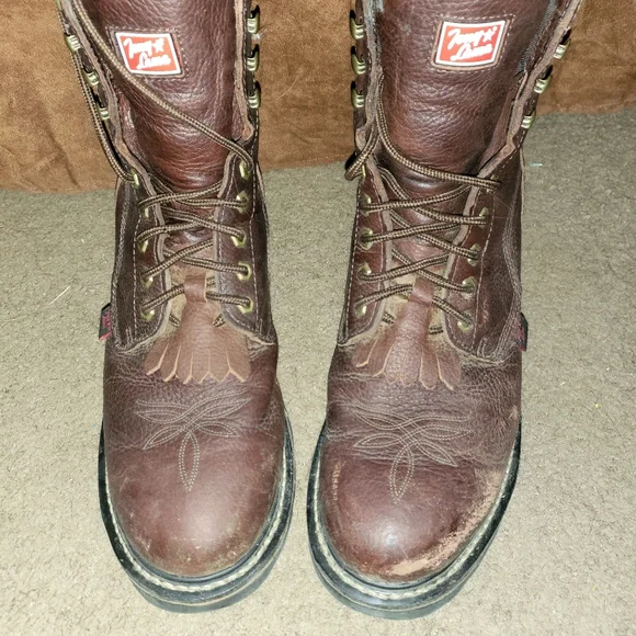 Tony lama hot sale lace up boots
